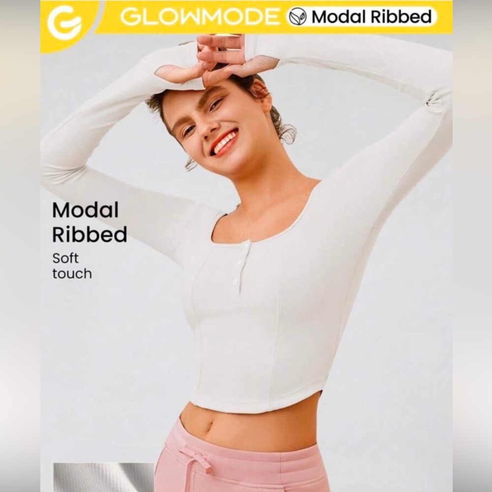 NWT White Modal Ribbed Women's Top